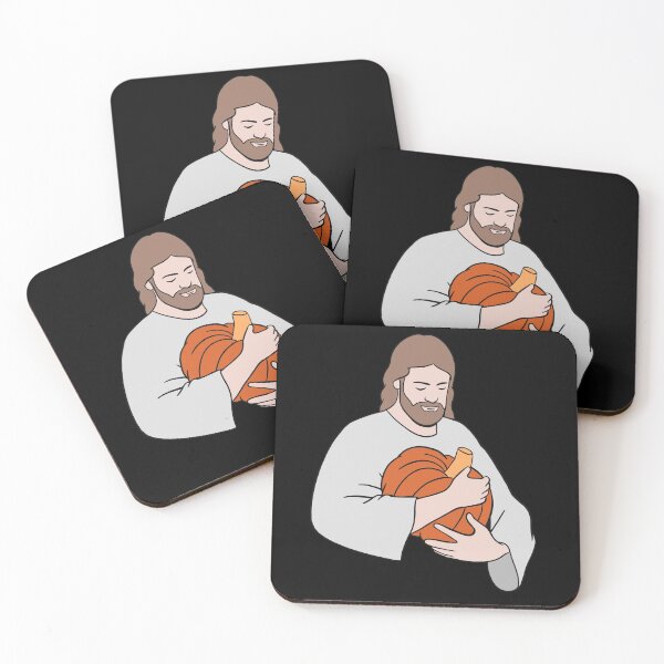 Item preview, Vegan Jesus Holding A Pumpkin designed and sold by isstgeschichte.