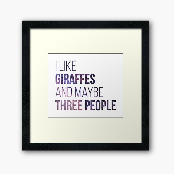 Funny Giraffes Quote Wall Art Redbubble - best funny quotes roblox memes quotess bringing you the best creative stories from around the world