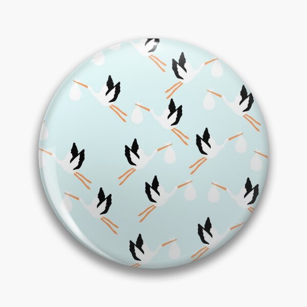 Item preview, Cute Stork Print on Blue Background designed and sold by kapotka.
