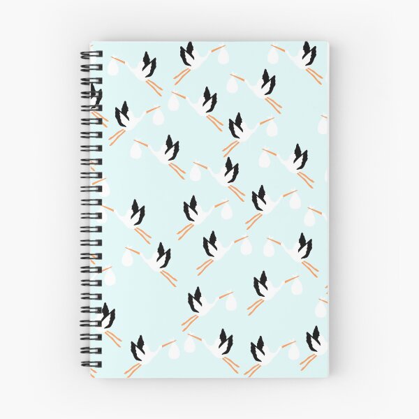 Item preview, Cute Stork Print on Blue Background designed and sold by kapotka.
