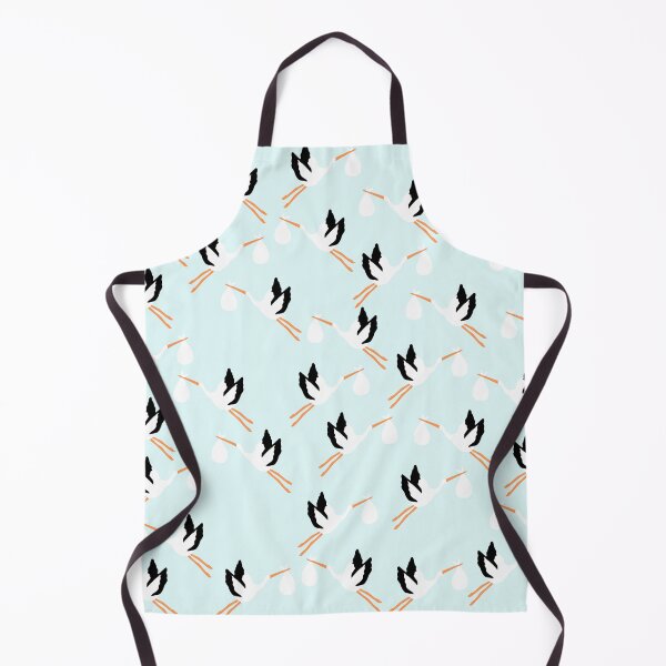 Item preview, Cute Stork Print on Blue Background designed and sold by kapotka.