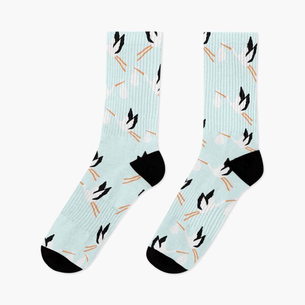 Item preview, Cute Stork Print on Blue Background designed and sold by kapotka.