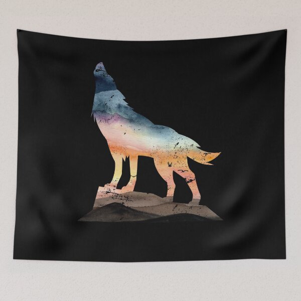 Item preview, Sunset Howling Wolf designed and sold by bestshirtdesign.
