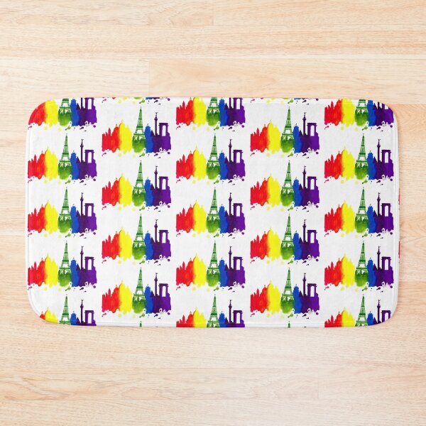 Item preview, Rainbow Paris City Skyline designed and sold by artbysarahallen.