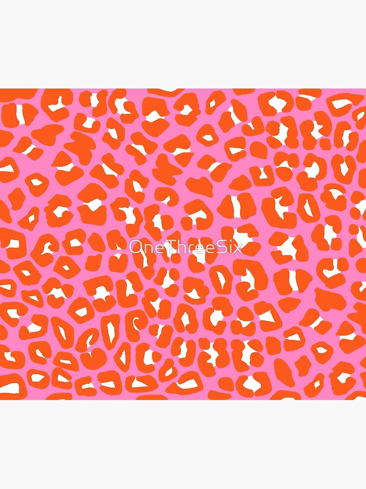 Discover Pink and Orange Leopard Spots Print Pattern Shower Curtain