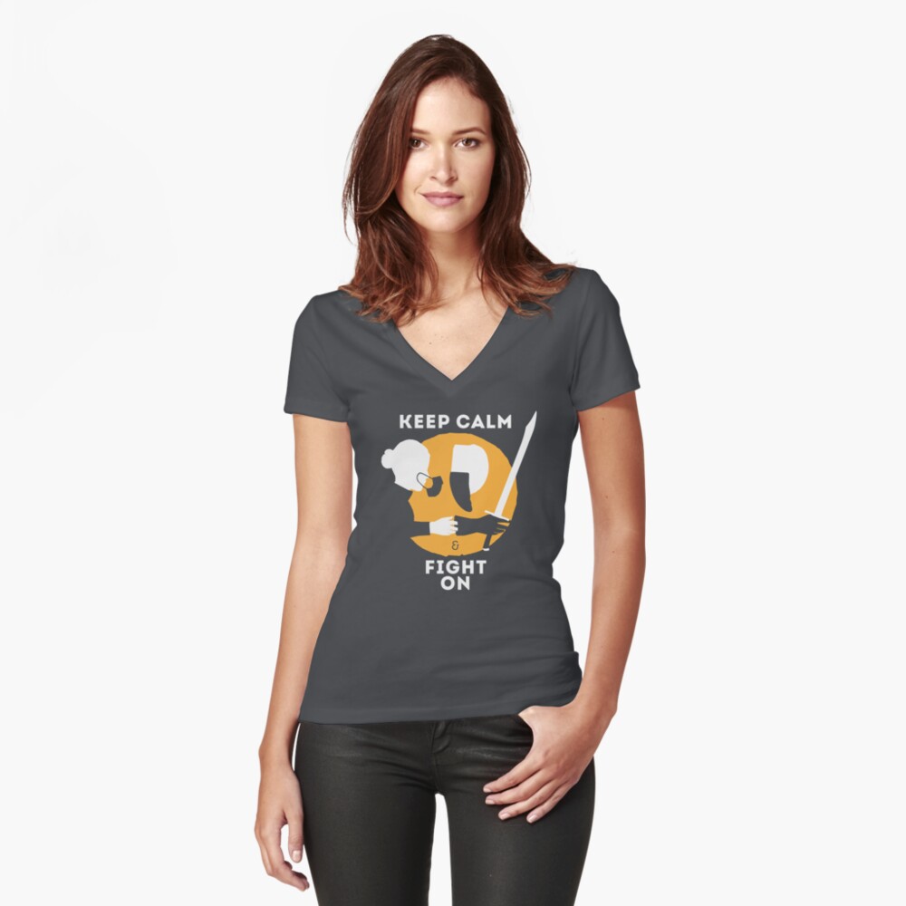Item preview, Fitted V-Neck T-Shirt designed and sold by ArteDoCombate.