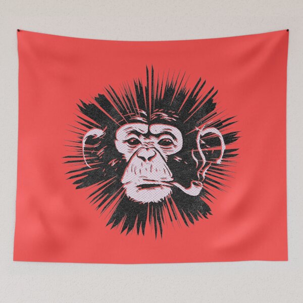 Item preview, Pipe Smoking Chimp designed and sold by Retro Type.