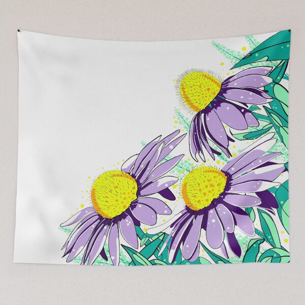 Item preview, Violet Echynacea Flowers in Menthol Green Leaves designed and sold by KlaraMacinka.