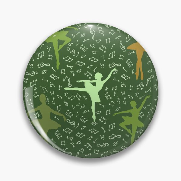 Item preview, green dancers pattern designed and sold by FVO-italydesign.