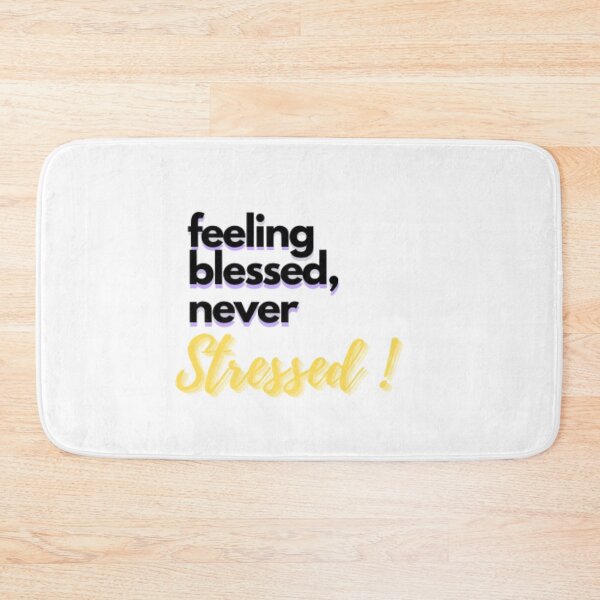 Item preview, MINIMALIST TEXT-feeling blessed never stressed designed and sold by YOJHaven.