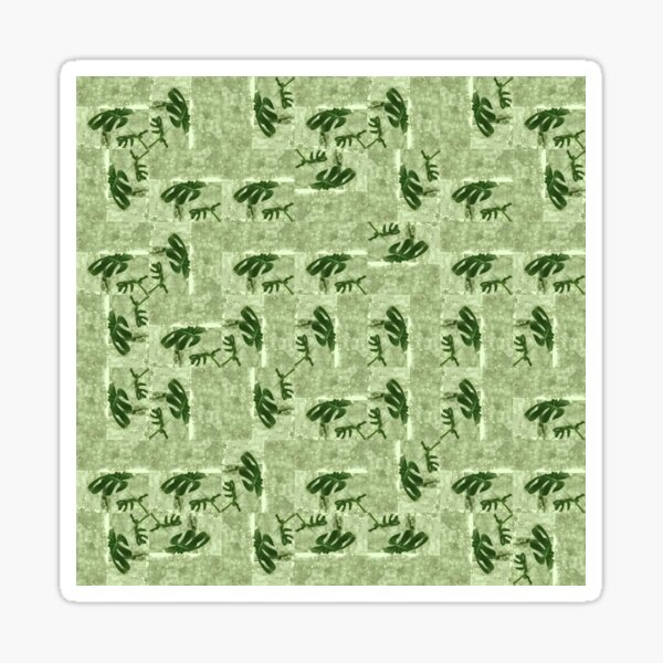 "Green Floral Leaves Texture" Sticker by itsMePopoi | Redbubble