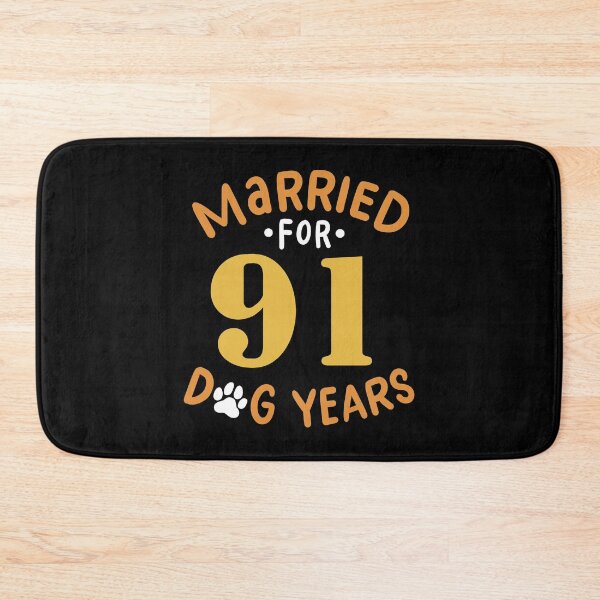 Item preview, 13th Wedding Anniversary, Married For 91 Dog Years designed and sold by haselshirt.