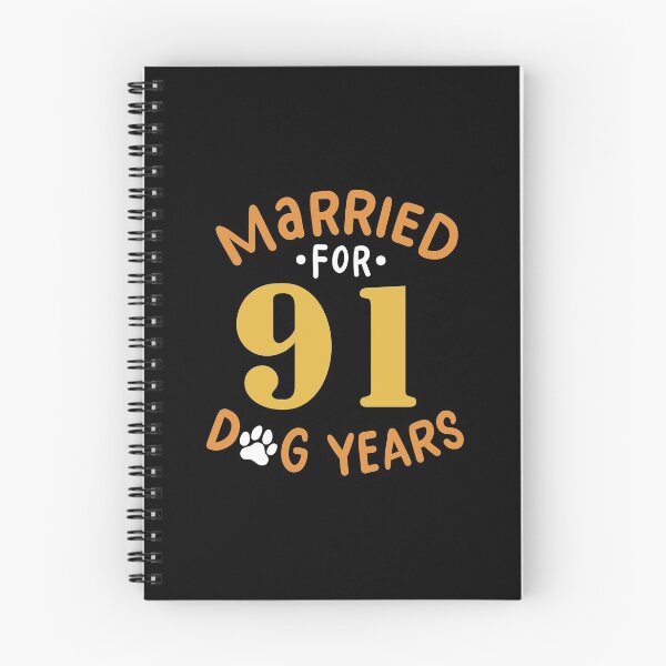 Item preview, 13th Wedding Anniversary, Married For 91 Dog Years designed and sold by haselshirt.