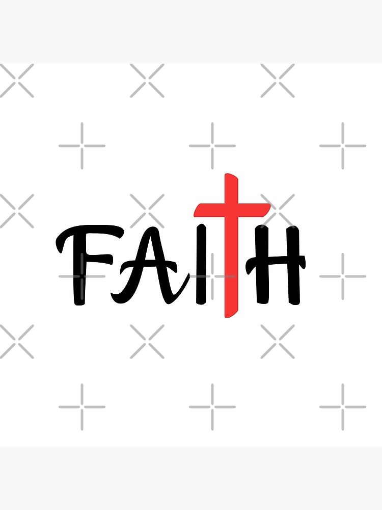 "Faith with Cross" Poster for Sale by HappyforU Redbubble