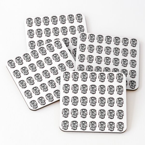 Item preview,  A Crowd of Important Skulls- Black and white Skulls on Transparent background Background  designed and sold by BDLVandFriends.