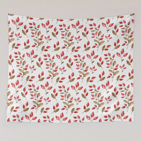 Item preview, Watercolor Rosehip Pattern designed and sold by Found Dream.