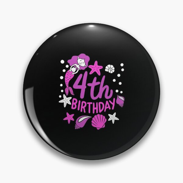 Artikelvorschau, 4. Geburtstag Meerjungfrau Geschenk für Mädchen, die 4 werden entworfen und verkauft von haselshirt.
