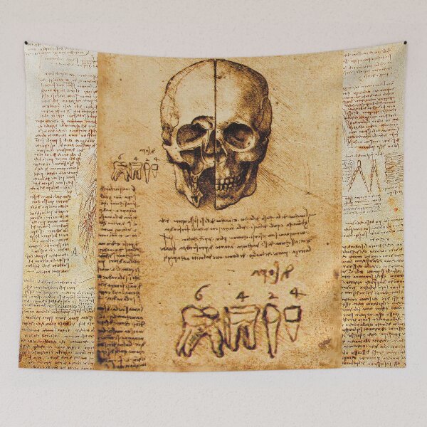 Item preview, SKULL AND TEETH ,DENTAL PARCHMENT Leonardo Da Vinci designed and sold by BulganLumini.