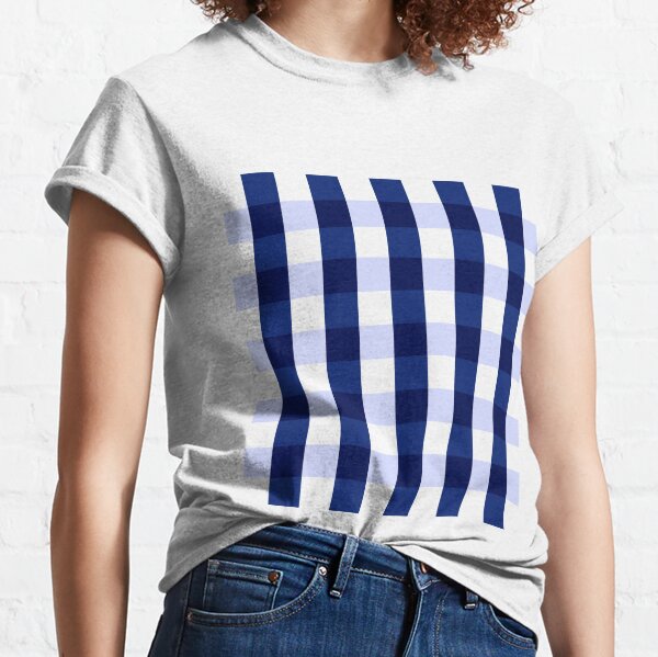 Checkered Shades of Blue Classic T-Shirt