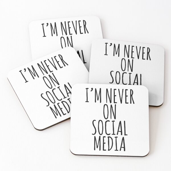 Item preview, I'm Never On Social Media (White Lie Party Quote • Funny Trend • Viral Social Media Hype) designed and sold by SassyClassyMe.