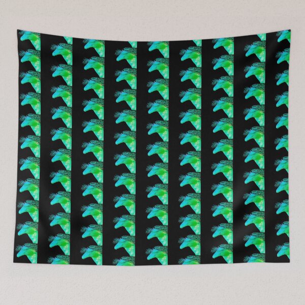 Item preview, Colorful Abstract Wild Horse Silhouette Green And Turquoise designed and sold by Michelle Wrighton.