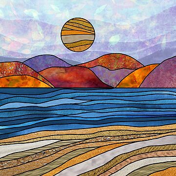 Aperçu de l'œuvre La mer, la plage et le soleil des montagnes - Happy Nature de maryedenoa