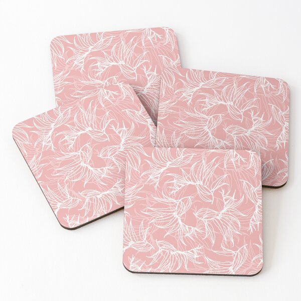 Item preview, Frosty leaves 2. Winter. White leaves line seamless pattern on beige pink. Wild herbs. Autumn leaf fall. Wild life designed and sold by Yulia Chepurova.