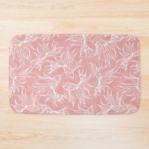 Item preview, Frosty leaves 2. Winter. White leaves line seamless pattern on beige pink. Wild herbs. Autumn leaf fall. Wild life designed and sold by Yulia Chepurova.