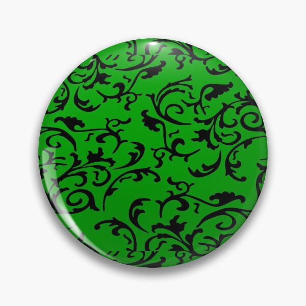 Item preview, ARABIATA 15 bis green black patterns Morocco Essaouira flowers leaves design arabesques scrolls decor designed and sold by dragonemma.