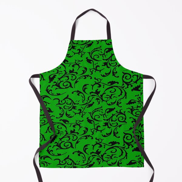 Item preview, ARABIATA 15 bis green black patterns Morocco Essaouira flowers leaves design arabesques scrolls decor designed and sold by dragonemma.