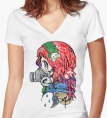 Steam Punk doodle Women's Fitted V-Neck T-Shirt