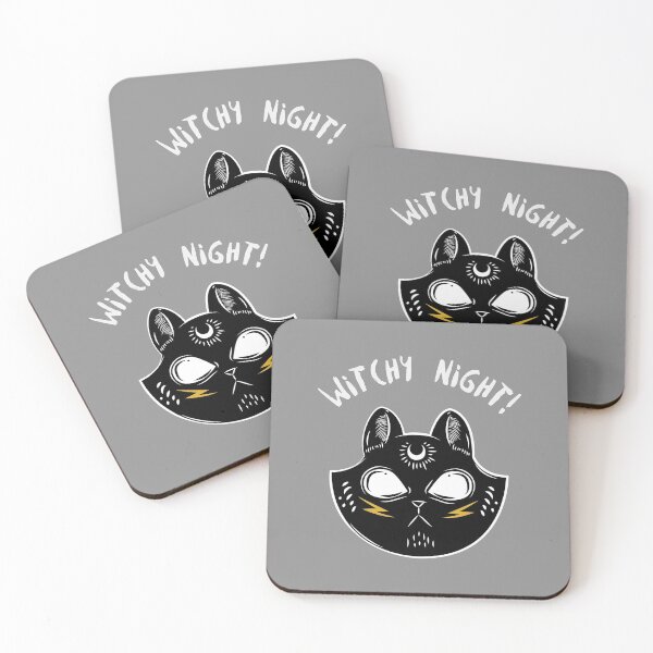 Item preview, Witchy Night | Halloween Holiday | Scary Cat Illustration designed and sold by Ainbowz-Artwork.