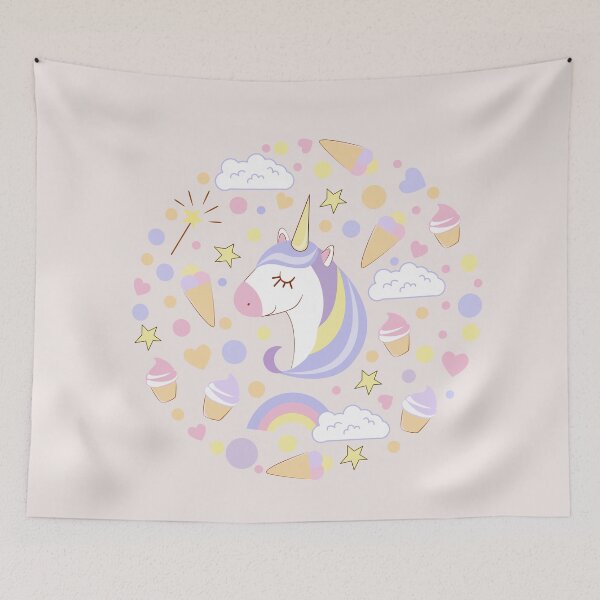 Item preview, aesthetic cute unicorn pattern  designed and sold by AGDesignstore.