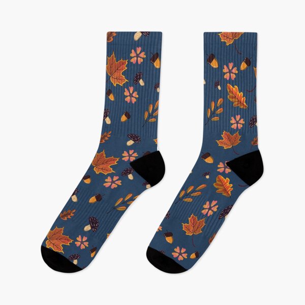 Item preview, Cute Fall Elements Seamless Pattern Dark Version designed and sold by LotusBlue77.