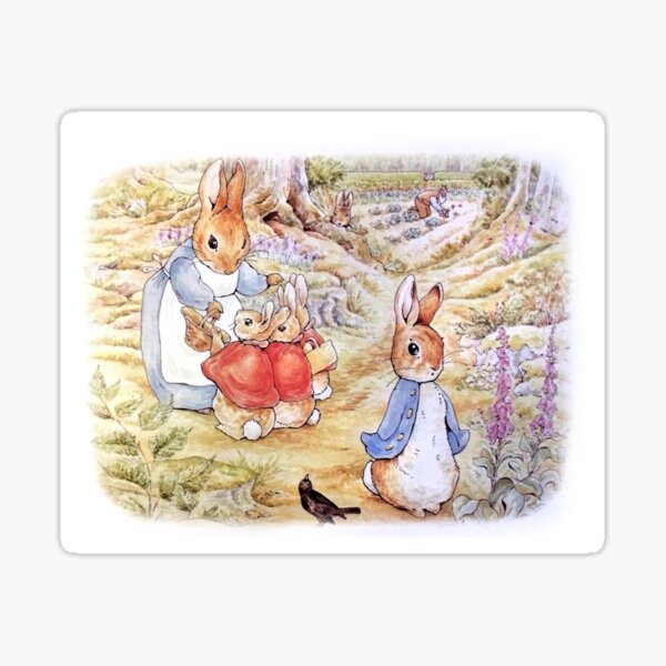 Item preview, Peter and his Mother  Illustration from Peter Rabbit  by Beatrix Potter designed and sold by Vintage Designs +.