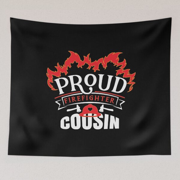 Item preview, Proud Firefighter Cousin Appreciation Family Member Gift graphic designed and sold by Grabitees.