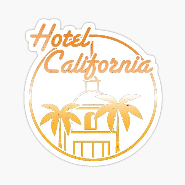 Hotel California Stickers Redbubble - roblox song id hotel california