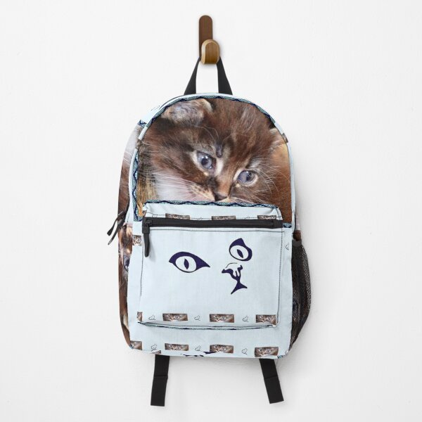 Sac A Dos Bebe Tom 5 Chaton Yeux Bleus Gris Mignon Petit Chat Regard Animal Peluche Maroc Truffe Par Dragonemma Redbubble