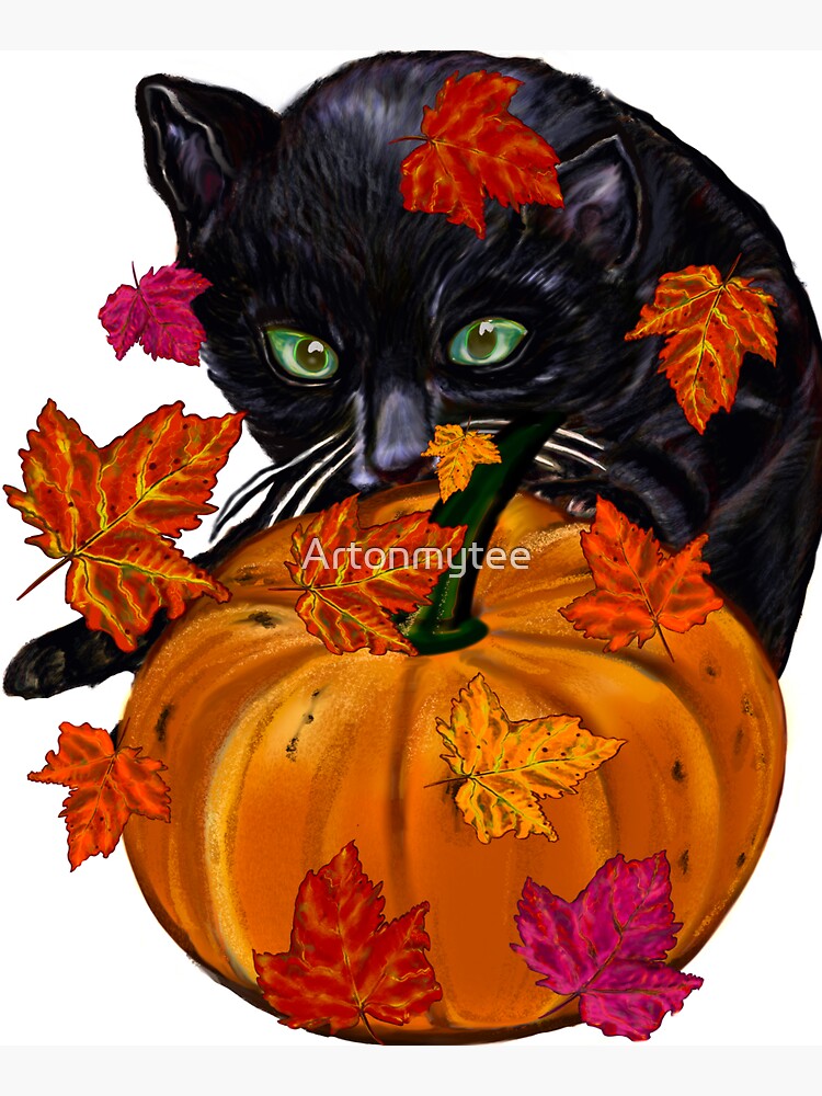 Black Cat Halloween Leaf Bags