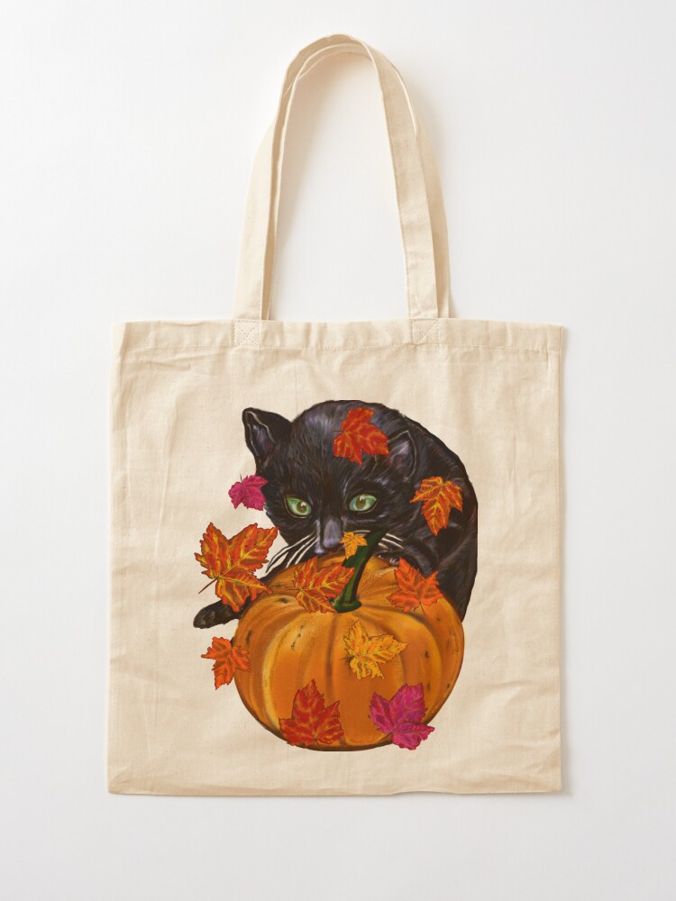 Black Cat Halloween Leaf Bags