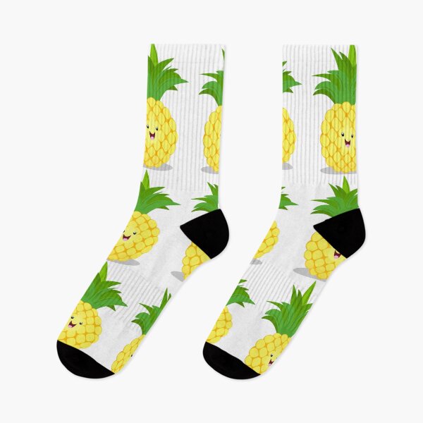 Item preview, Cute happy pineapple cartoon illustration designed and sold by FrogFactory.