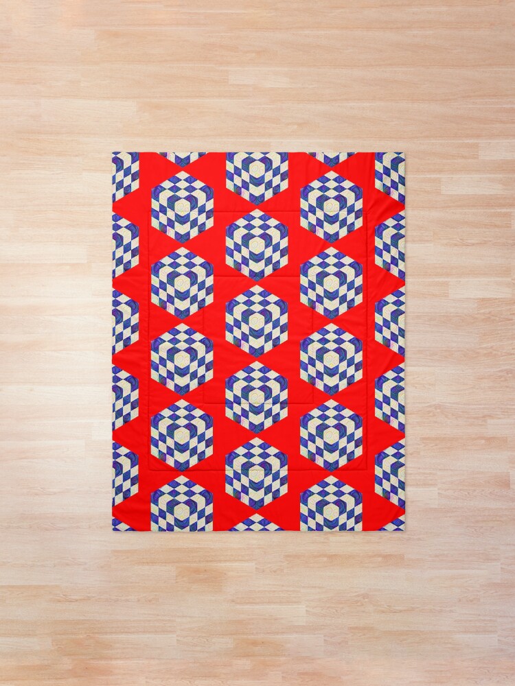 Alternate view of #DeepDream Color Squares Visual Areas 5x5K v1448964615 Comforter
