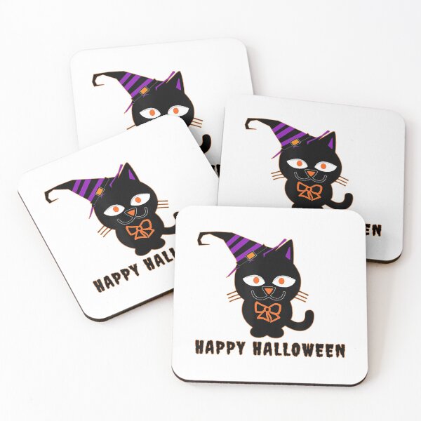 Item preview, Cute Halloween Kitty with Hat and Bow for Trick or Treat designed and sold by HolmesMillie1.