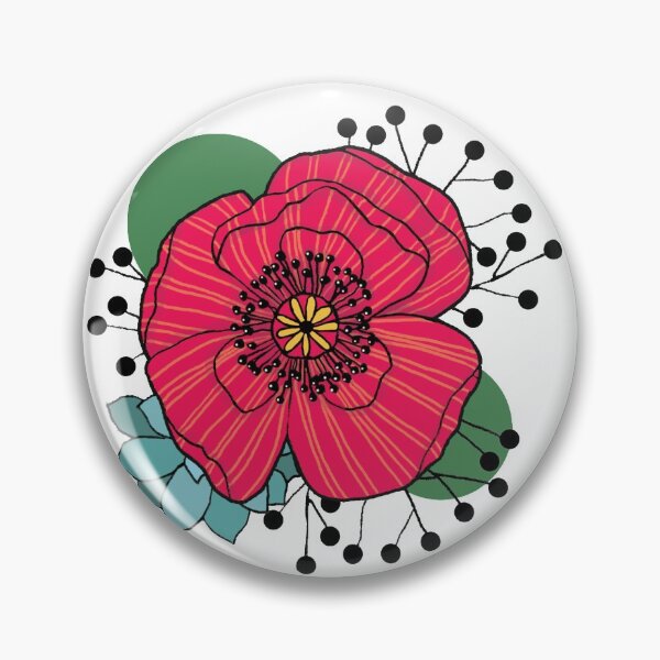 Item preview, Retro floral poppy pattern designed and sold by PattiHopkins.
