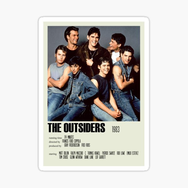 The Outsiders Alternative Poster Art Movie Large (4) Sticker