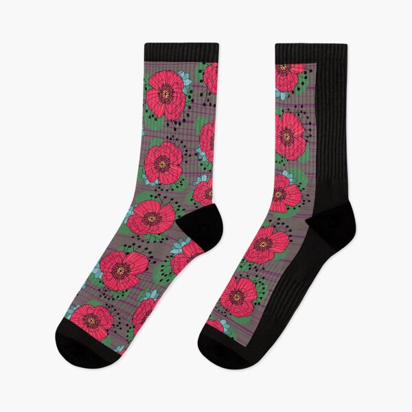 Item preview, Retro floral poppy pattern designed and sold by PattiHopkins.