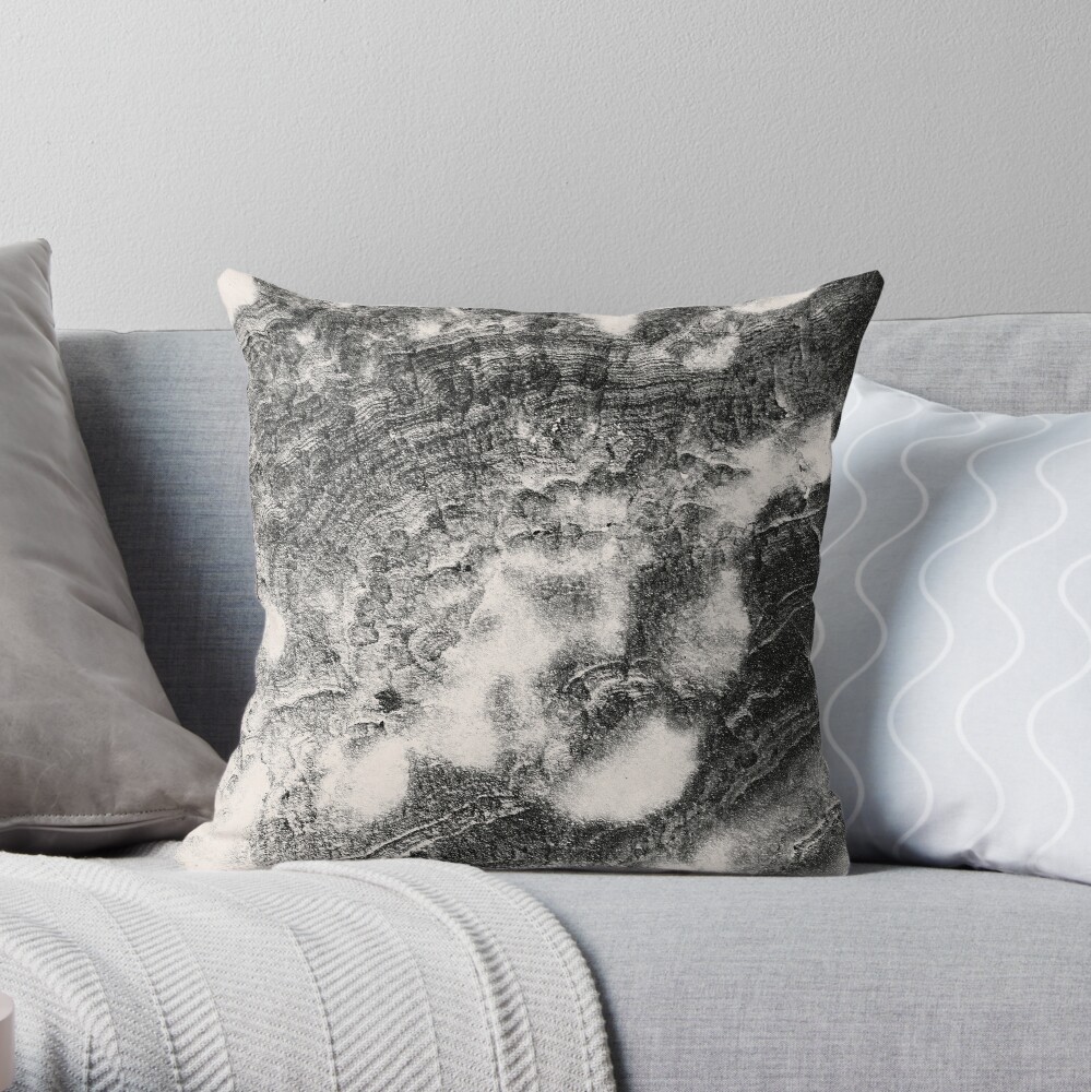 Textured Marble - Indigo Blue Throw Pillow by SilverPegasus