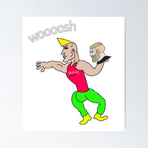  Chad meme wojak memes Poster Sign Metal Tin Sign Wall