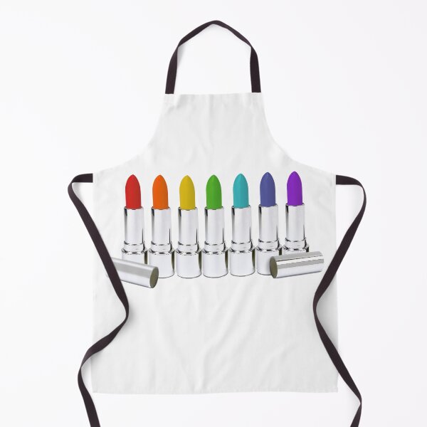 Lipsticks standing in a row Apron