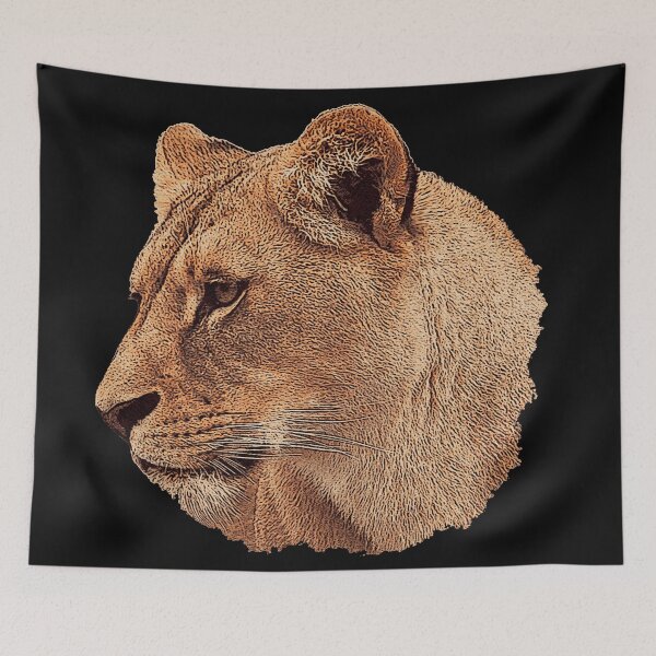 Item preview, Lioness, big cat, African big cats, Christmas gifts big cats designed and sold by Kirei-Lily.
